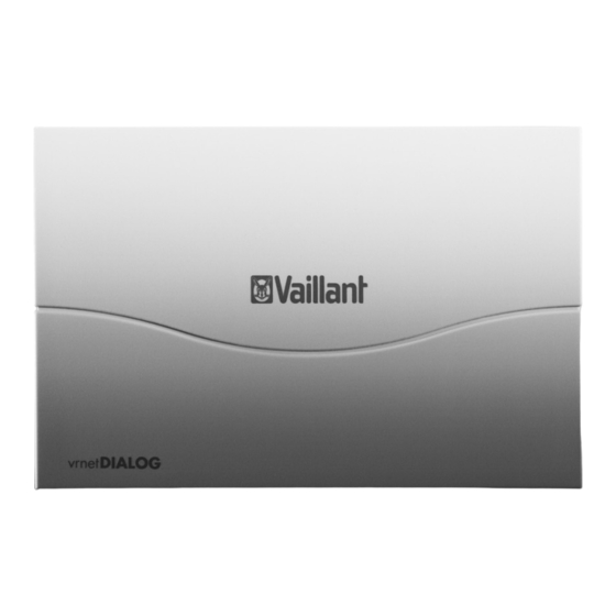 Vaillant vrnetDIALOG 820f Manuales