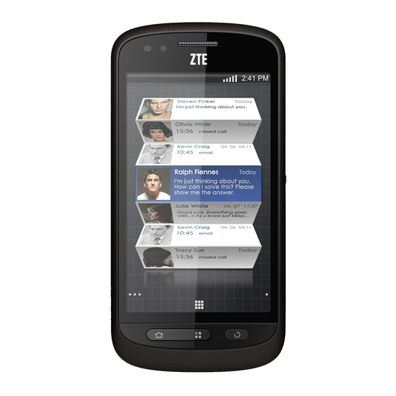 ZTE Libra Guia De Inicio Rapido