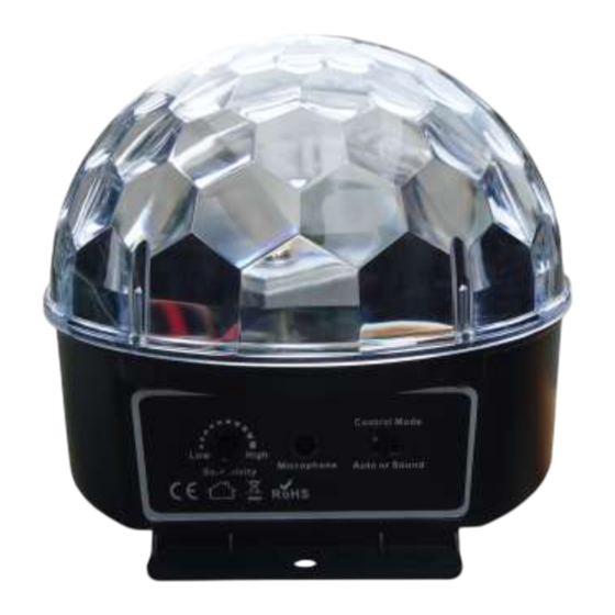 Beamz Mini Star Ball Sound RGBWA LED 6x3W Manual De Instrucciones