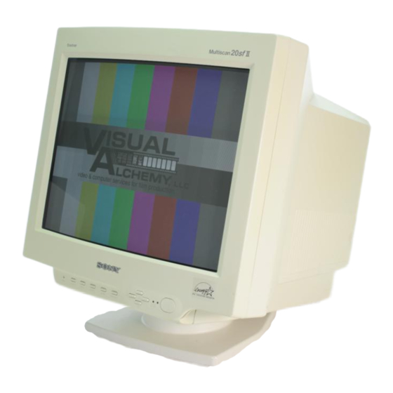 Sony Trinitron Multiscan 20sfII Manual De Instrucciones