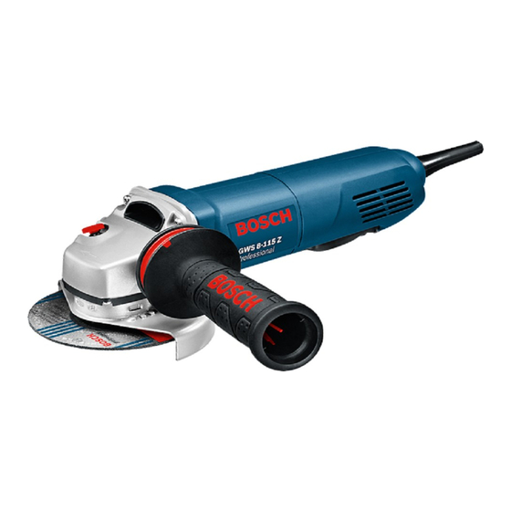 Bosch GWS 8-115 Z PROFESSIONAL Instrucciones De Servicio