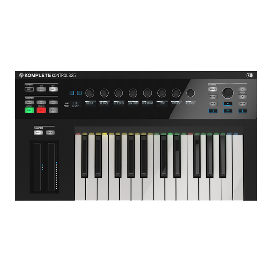 Native Instruments KOMPLETE KONTROL S Serie Guía De Usuario