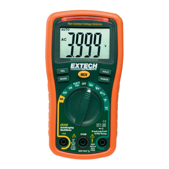 Extech Instruments EX330 Manual Del Usuario