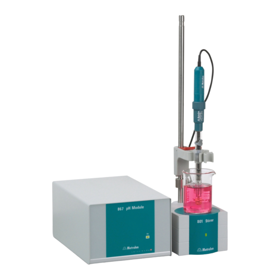 Metrohm 867 pH Module Manual Del Usuario