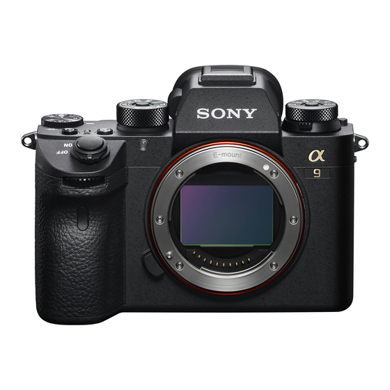 Sony a 9 Manual De Instrucciones