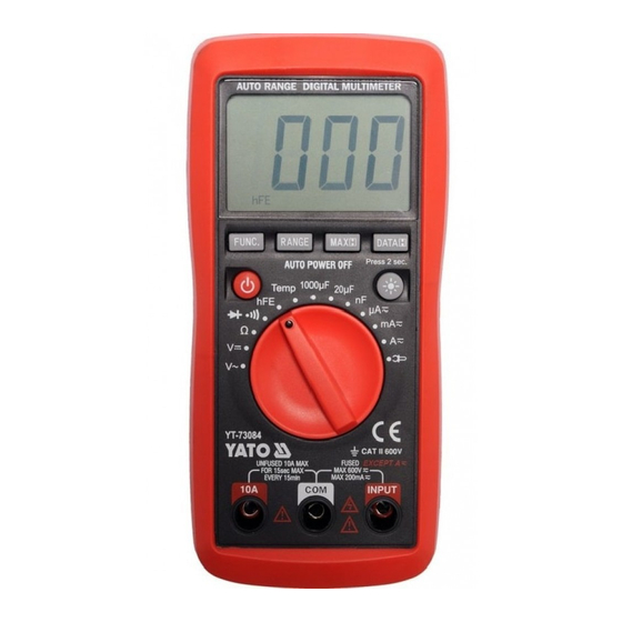 YATO YT-73084 Manual De Instrucciones