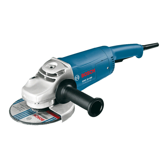 Bosch Professional GWS 22-180 Instrucciones De Servicio