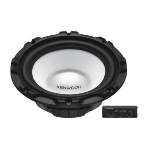 Kenwood KFC-W3000L Manual De Instrucciones
