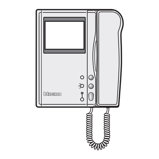 Bticino T9848A Instrucciones De Empleo