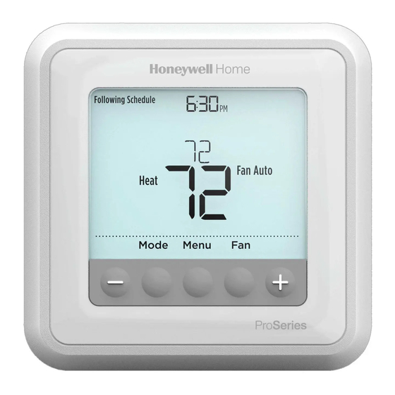 Honeywell Home T6 Pro Guia Del Usuario