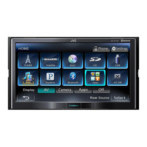 JVC KW-AV71BT Manual De Instalación/Conexion