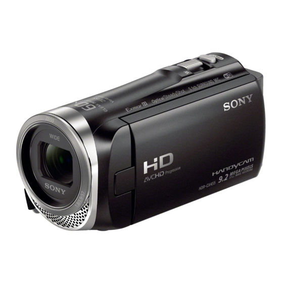 Sony HDR-CX450 Manual De Instrucciones