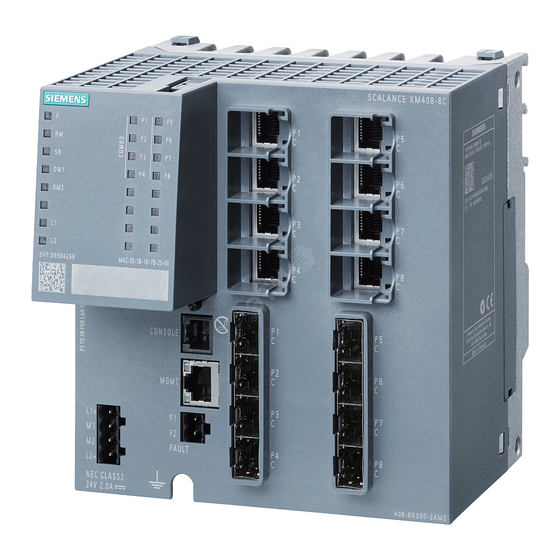 Siemens SIMATIC NET SCALANCE XM-400 Serie Manual De Configuración