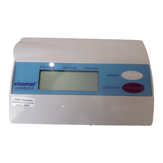 visomat comfort II Manual De Instrucciones