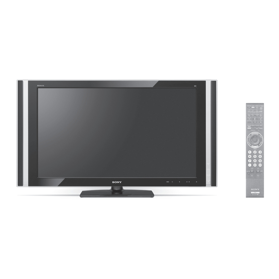 Sony KDL-40XBR7 Manual Del Usuario