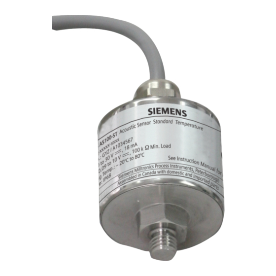 Siemens SITRANS AS100 Instrucciones De Servicio