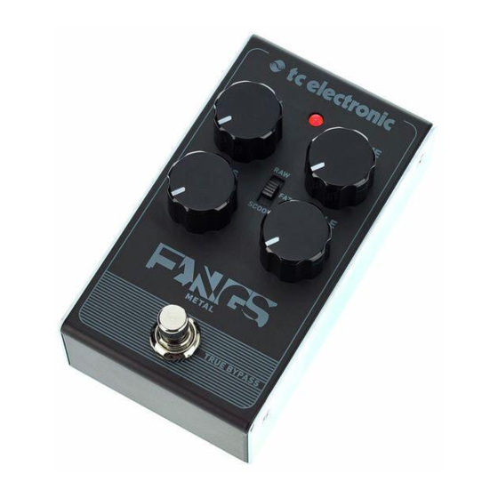 TC Electronic FANGS METAL DISTORTION Guia De Inicio Rapido