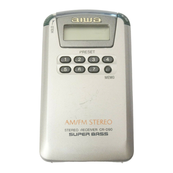 Aiwa CR-D90 Instrucciones De Manejo