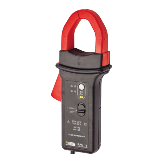 Chauvin Arnoux PAC 11 Manual De Instrucciones