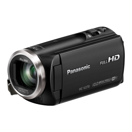 Panasonic HC-V270 Instrucciones De Funcionamiento