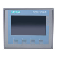 Siemens SIMATIC HMI KTP1200 Basic Instrucciones De Servicio