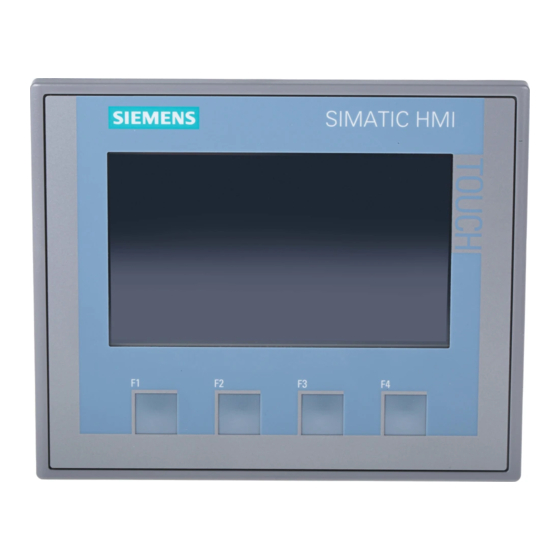 Siemens SIMATIC HMI KTP400 Basic Instrucciones De Servicio