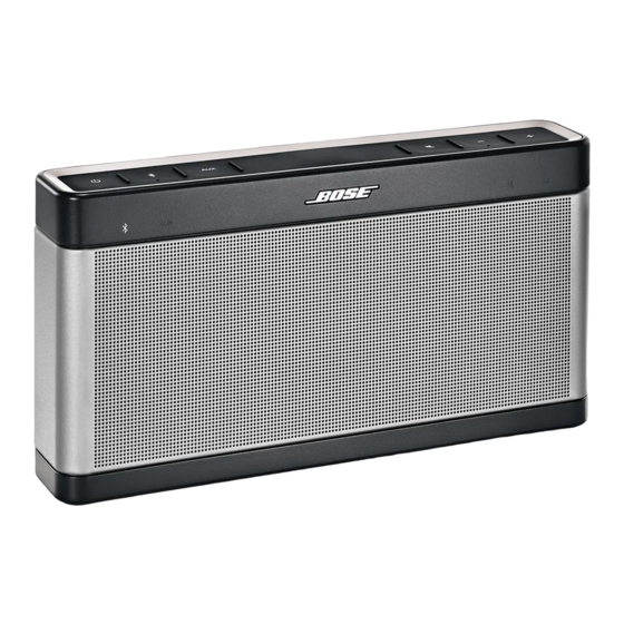 Bose SoundLink Bluetooth III Manuales