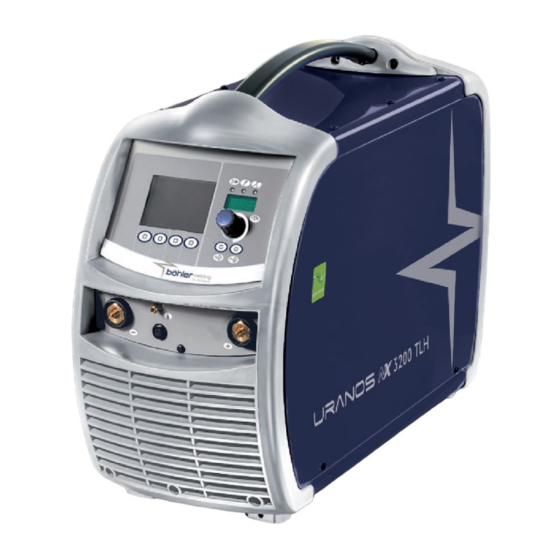 voestalpine bohler welding URANOS NX 3200 TLH Manual De Instrucciones
