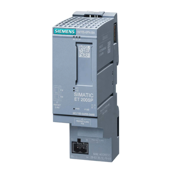 Siemens SIMATIC IM 155-6 PN BA Manuales