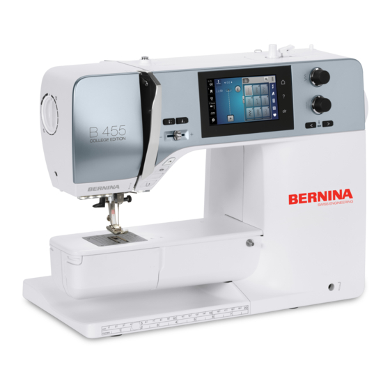 Bernina 455 COLLEGE EDITION Instrucciones De Uso