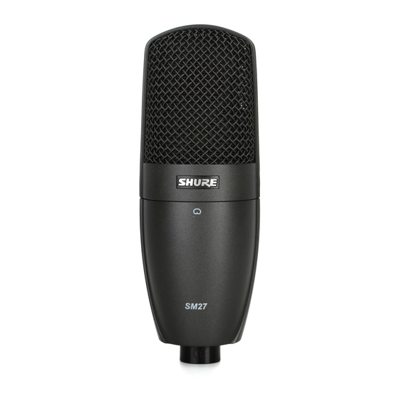 Shure SM27 Manual De Instrucciones