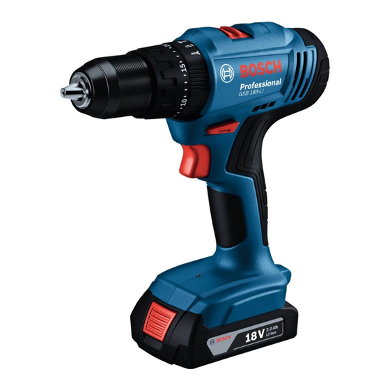 Bosch GSB Professional 183-LI Manual Original