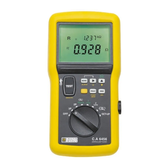 Chauvin Arnoux C.A 6456 Manual De Instrucciones