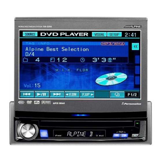 Alpine IVA-D310 Manual De Operación