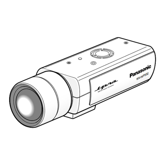 Panasonic WV-NP502E Manual De Instrucciones