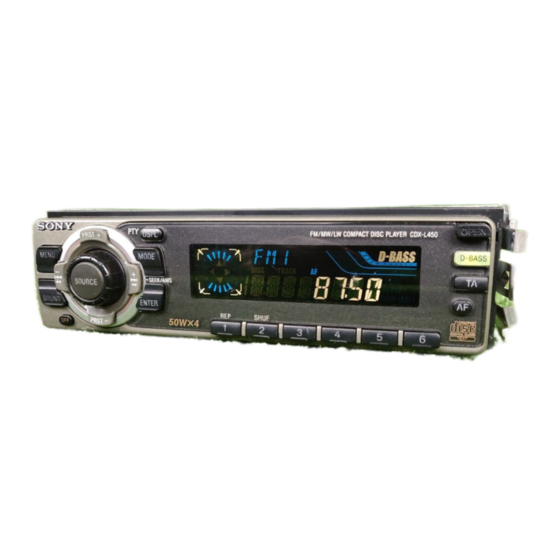 Sony CDX-L450 Manual De Instrucciones