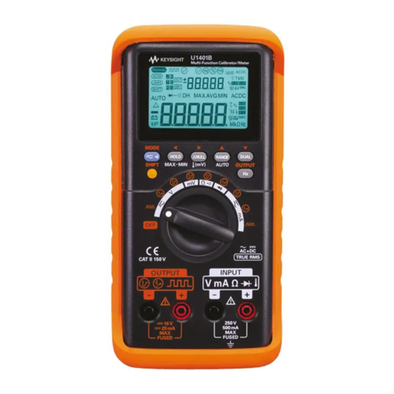 Keysight U1401B Guía Del Usuario Y Servicios