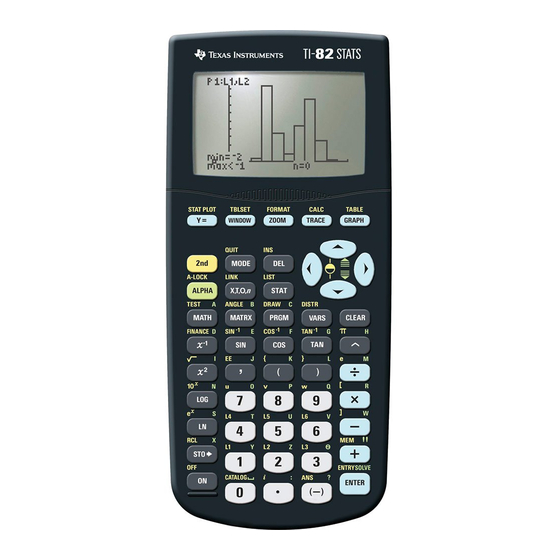 Texas Instruments TI-82 STATS Manuales