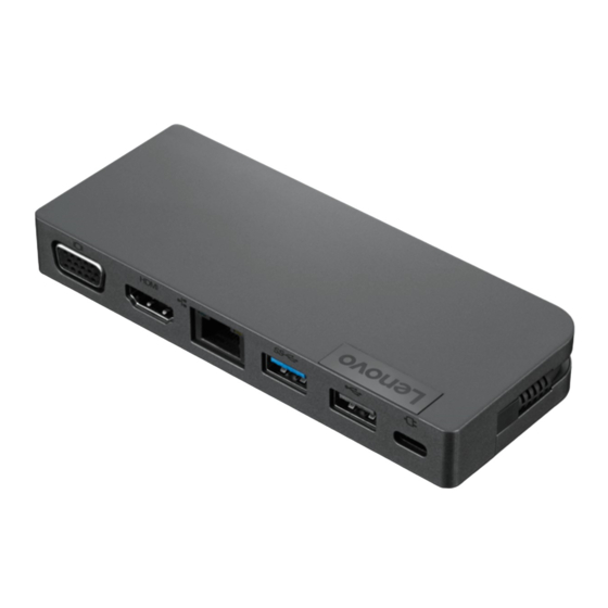 Lenovo Travel Hub Guia De Inicio Rapido