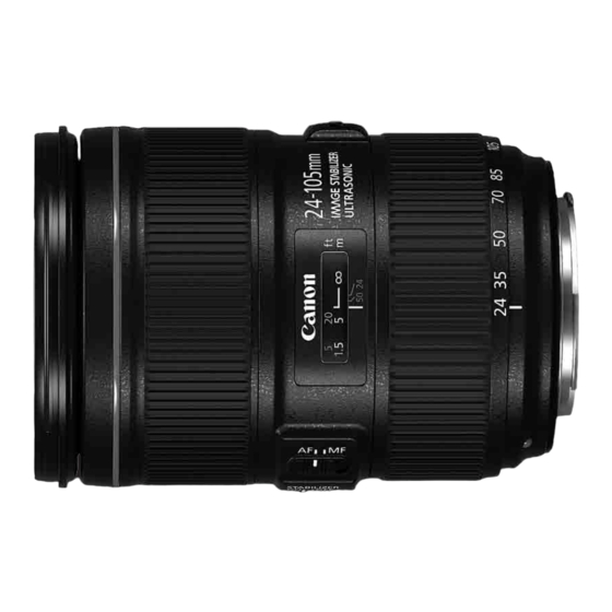 Canon EF24-105mm f/4L IS II USM Manual De Instrucciones