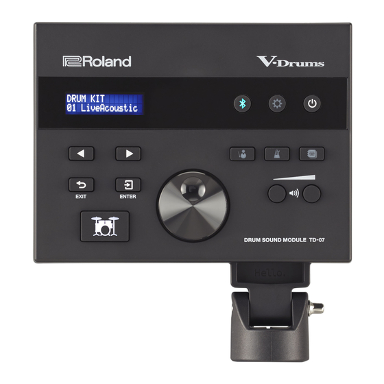 Roland TD-07 Manual Del Usuario