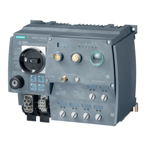 Siemens SIRIUS M200D PROFIBUS Manual De Producto