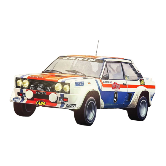 Italeri FIAT 131 Abarth San Remo Winner 1977 Manual De Instrucciones