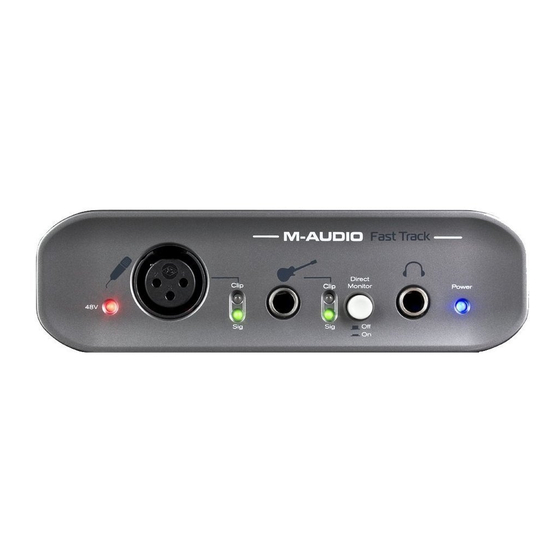 M-Audio Fast Track Guia De Inicio Rapido