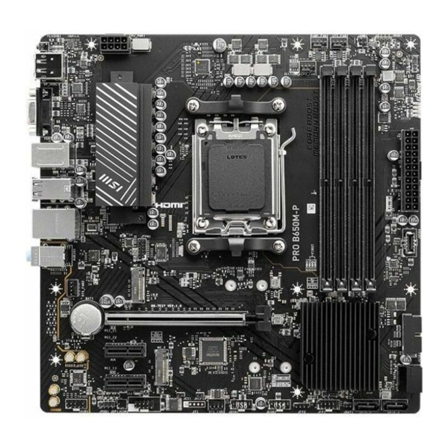 Manual de MSI PRO B650M-P