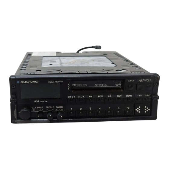Blaupunkt Koln RCM 40 Manual De Servicio