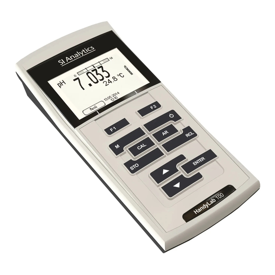 Xylem SI Analytics HandyLab 100 Guia De Inicio Rapido