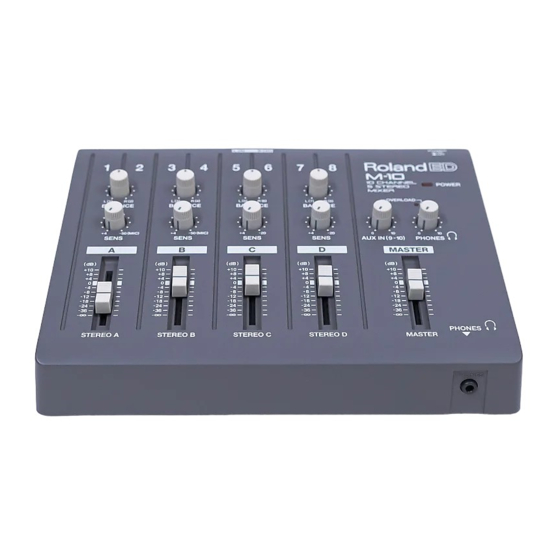 Roland M-10 Manual Del Usuario