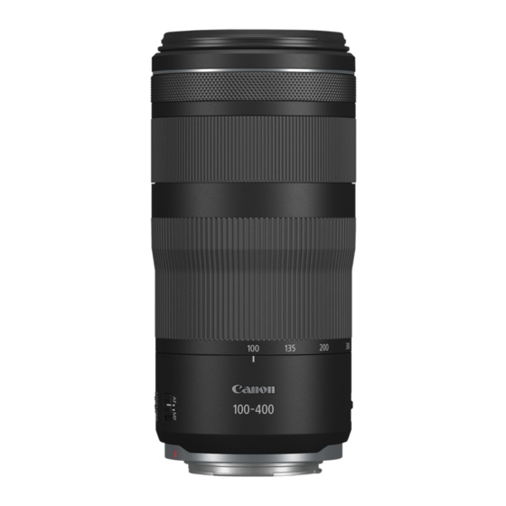 Canon RF 100-400mm F5.6-8 IS USM Instrucciones