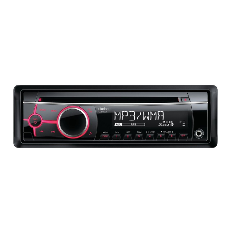 Clarion CZ102 Manual De Instrucciones